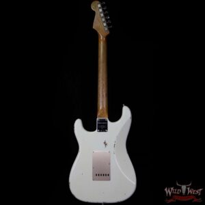 Fender Custom Shop 30th Anniversary LTD 1960 Roasted Stratocaster Relic Birdseye Neck Aged Olympic White - Image 5
