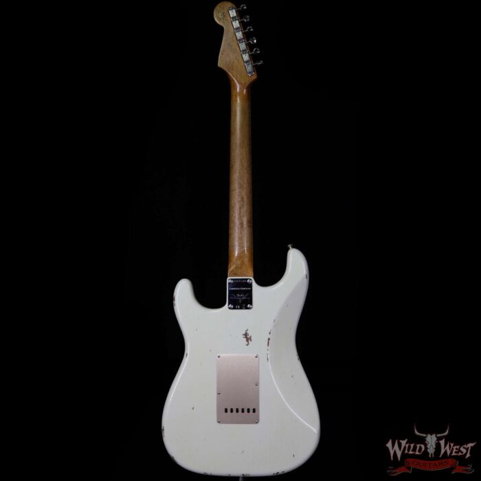 Fender Custom Shop 30th Anniversary LTD 1960 Roasted Stratocaster Relic Birdseye Neck Aged Olympic White - Image 5