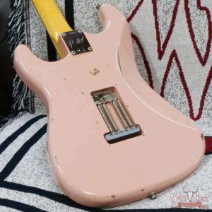 Fender Custom Shop Limited Edition Tyler Bryant “Pinky” Stratocaster HSS Relic Aged Shell Pink - Image 13
