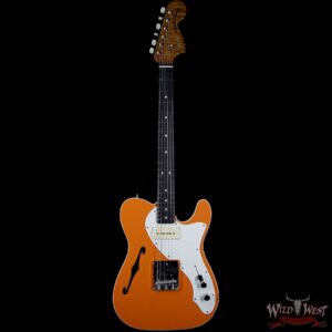 Fender Custom Shop Thinline Telecaster Deluxe NOS P-90 PU Fat Head Roasted Flame Neck Orange - Image 4