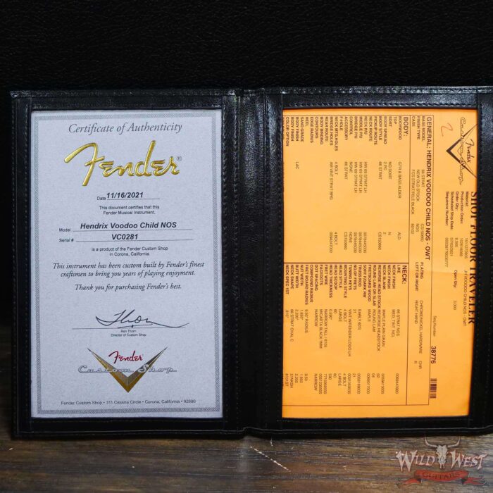 Fender Custom Shop Jimi Hendrix Voodoo Child Signature Stratocaster Maple Fingerboard NOS Olympic White - Image 12