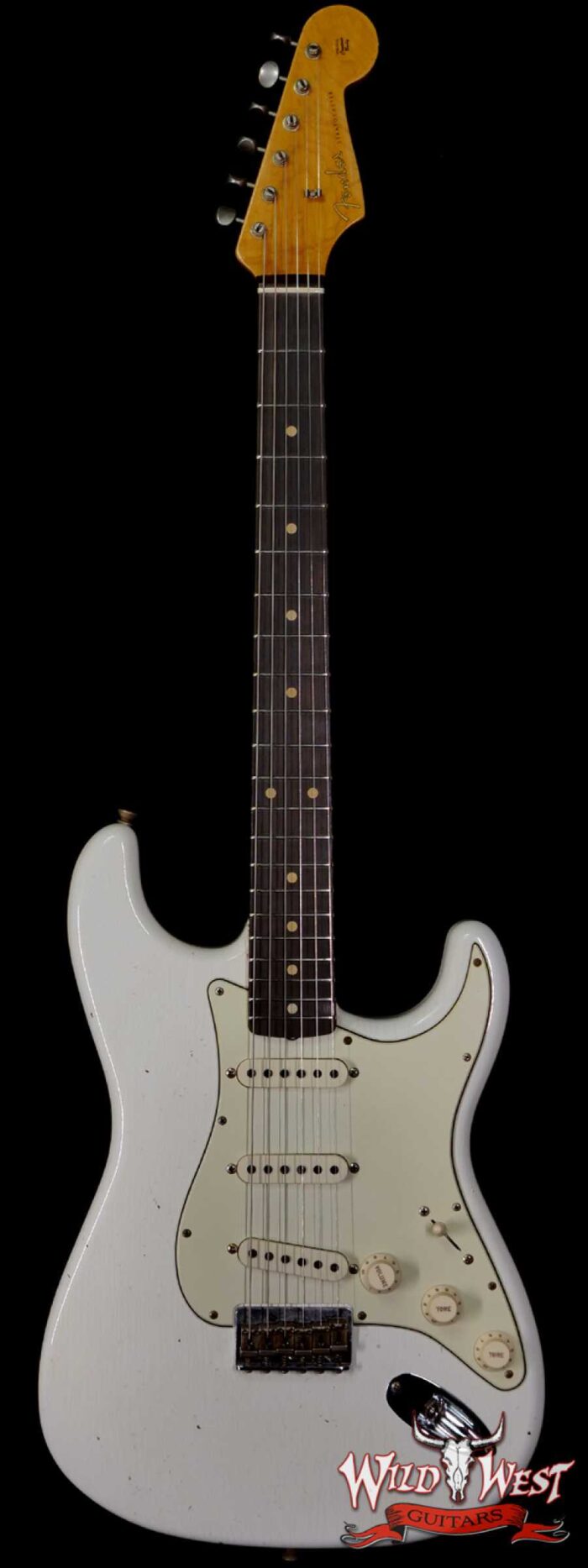 Fender Custom Shop 2021 NAMM Limited Edition 1961 Stratocaster Hardtail Hand-Wound PUs Relic Olympic White - Image 1