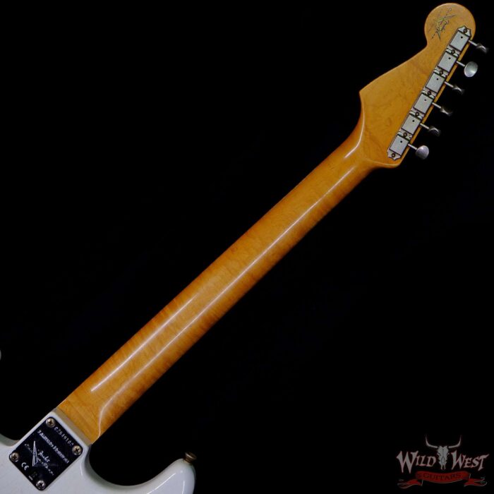 Fender Custom Shop 2021 NAMM Limited Edition 1961 Stratocaster Hardtail Hand-Wound PUs Relic Olympic White - Image 5