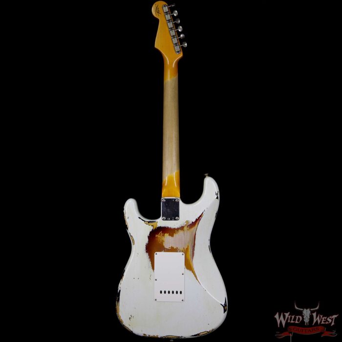 Fender Custom Shop White Lightning 2.0 Stratocaster Heavy Relic HSS 22 Frets Rosewood Board 3 Tone Sunburst - Image 5
