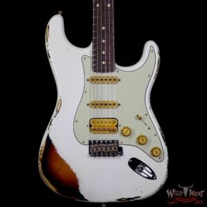 Fender Custom Shop White Lightning 2.0 Stratocaster Heavy Relic HSS 22 Frets Rosewood Board 3 Tone Sunburst - Image 3