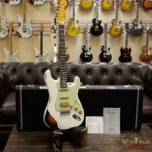 Fender Custom Shop White Lightning 2.0 Stratocaster Heavy Relic HSS 22 Frets Rosewood Board 3 Tone Sunburst - Image 11