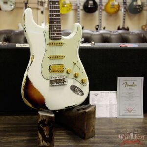 Fender Custom Shop White Lightning 2.0 Stratocaster Heavy Relic HSS 22 Frets Rosewood Board 3 Tone Sunburst - Image 12