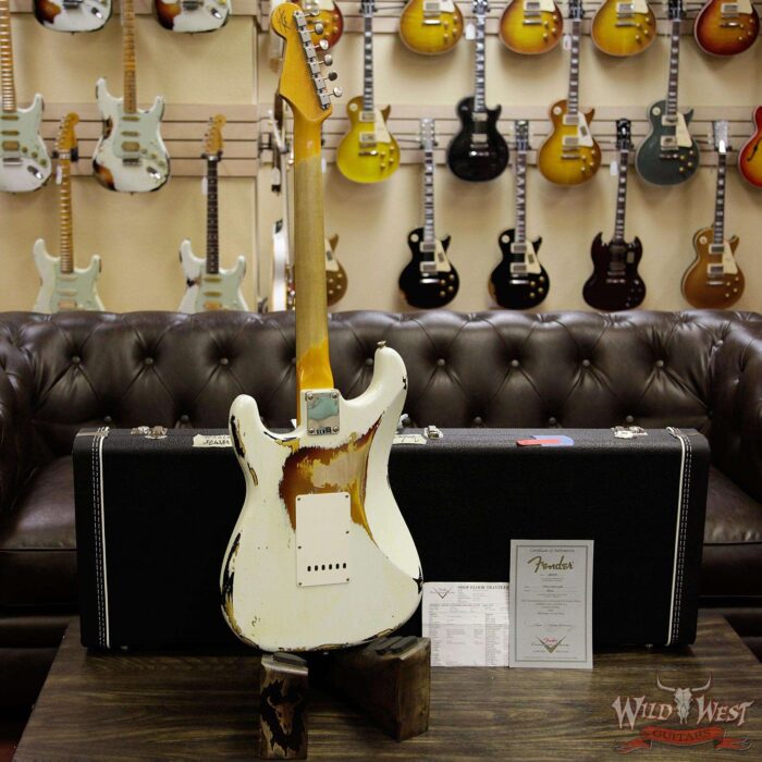 Fender Custom Shop White Lightning 2.0 Stratocaster Heavy Relic HSS 22 Frets Rosewood Board 3 Tone Sunburst - Image 13