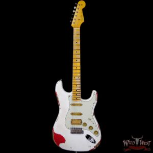 Fender Custom Shop White Lightning 2.0 HSS Stratocaster Heavy Relic Maple Board 21 Frets Torino Red - Image 5