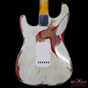 Fender Custom Shop White Lightning 2.0 HSS Stratocaster Heavy Relic Maple Board 22 Frets Torino Red - Image 7