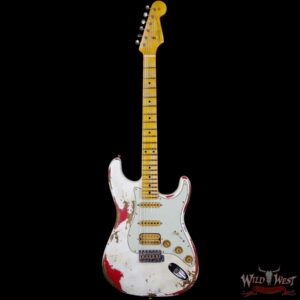 Fender Custom Shop White Lightning 2.0 HSS Stratocaster Heavy Relic Maple Board 22 Frets Torino Red - Image 5