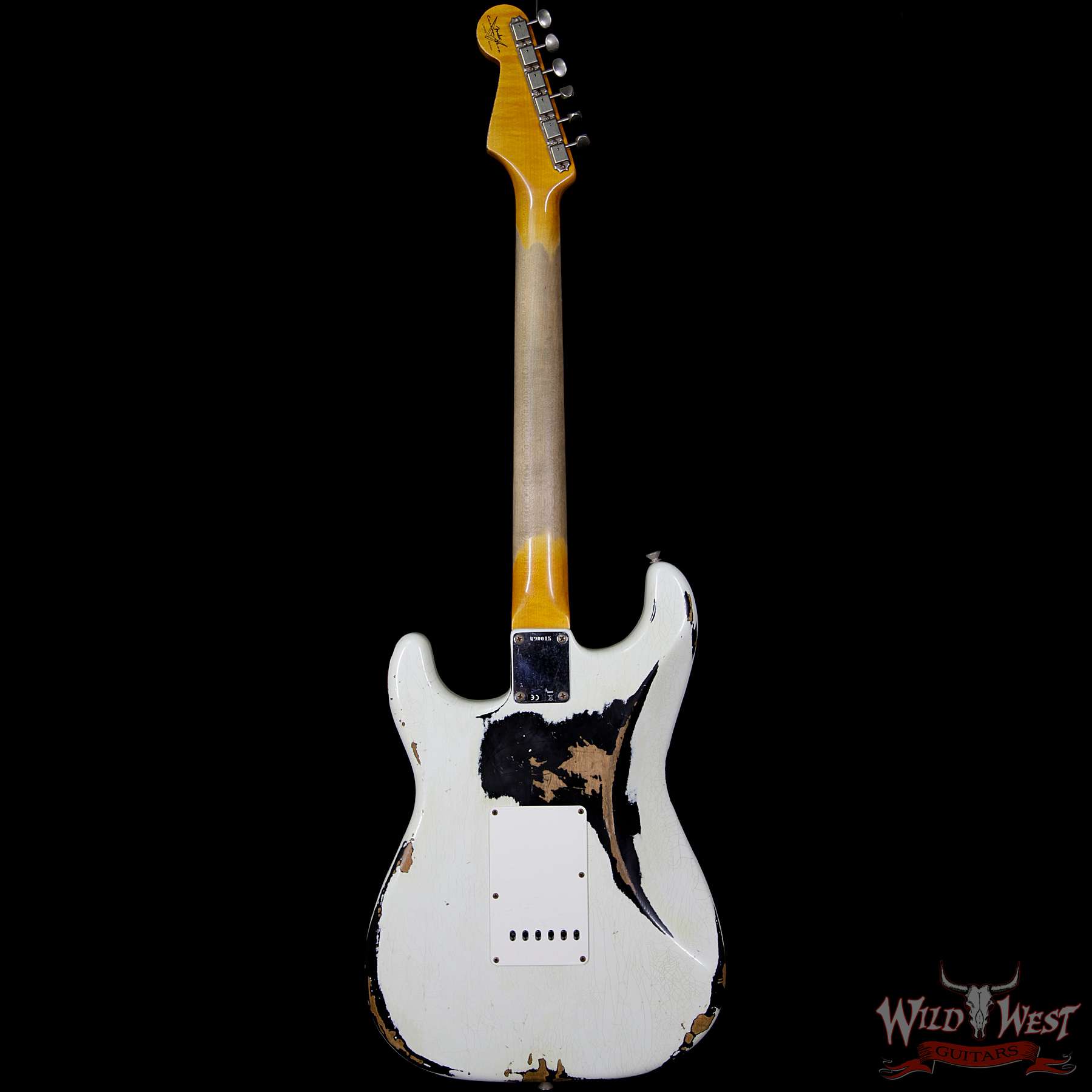 fendercs-whitelightning2-owt-blk-r90015-b__wwg.jpg Fender Custom Shop White Lightning 2.0 Stratocaster Heavy Relic HSS 21 Frets OWT over Aged Black - Image 6