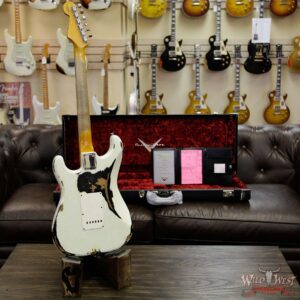 Fender Custom Shop White Lightning 2.0 Stratocaster Heavy Relic HSS 21 Frets OWT over Aged Black - Image 14