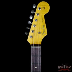 Fender Custom Shop White Lightning 2.0 Stratocaster Heavy Relic HSS 21 Frets OWT over Aged Black - Image 8