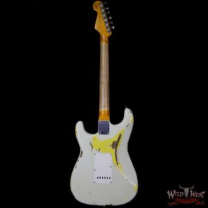 Fender Custom Shop White Lightning 2.0 Stratocaster Rosewood Board 21 Frets OWT over Graffiti Yellow - Image 6