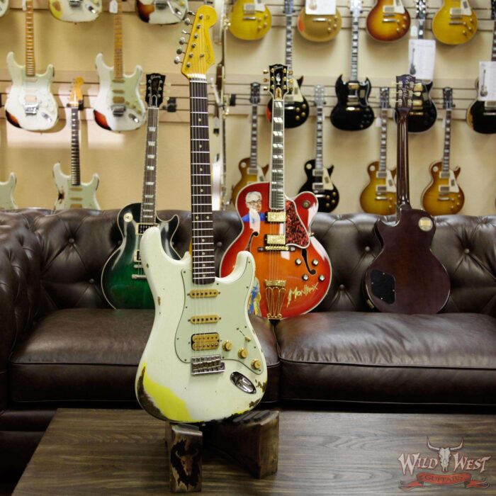 Fender Custom Shop White Lightning 2.0 Stratocaster Rosewood Board 21 Frets OWT over Graffiti Yellow - Image 12