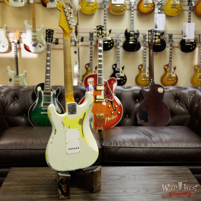 Fender Custom Shop White Lightning 2.0 Stratocaster Rosewood Board 21 Frets OWT over Graffiti Yellow - Image 14