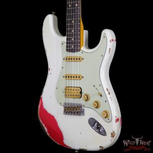 Fender Custom Shop White Lightning 2.0 HSS Stratocaster Heavy Relic Rosewood 21 Frets Torino Red - Image 2