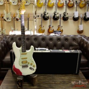 Fender Custom Shop White Lightning 2.0 HSS Stratocaster Heavy Relic Rosewood 21 Frets Torino Red - Image 12