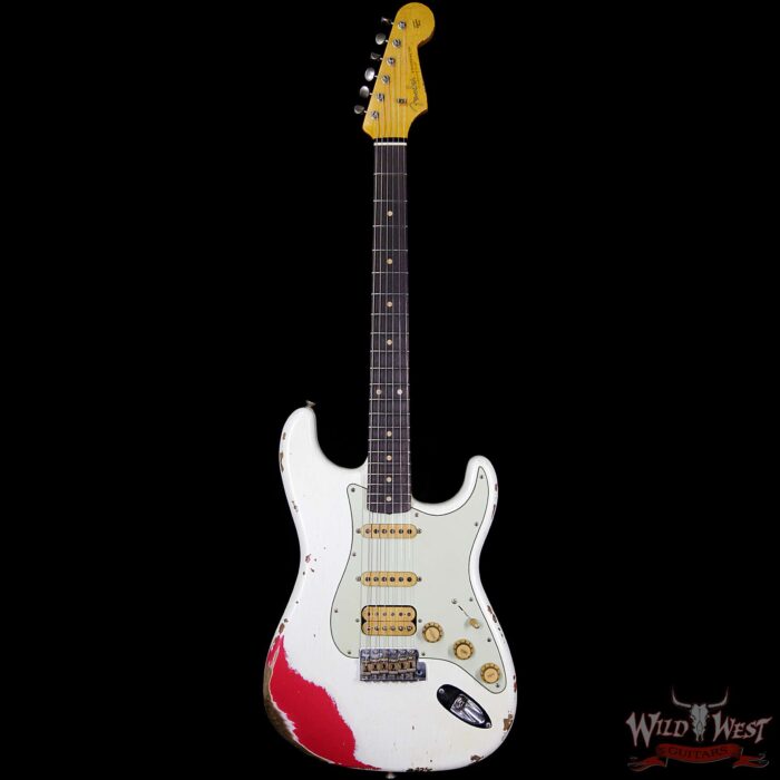 Fender Custom Shop White Lightning 2.0 HSS Stratocaster Heavy Relic Rosewood 21 Frets Torino Red - Image 5