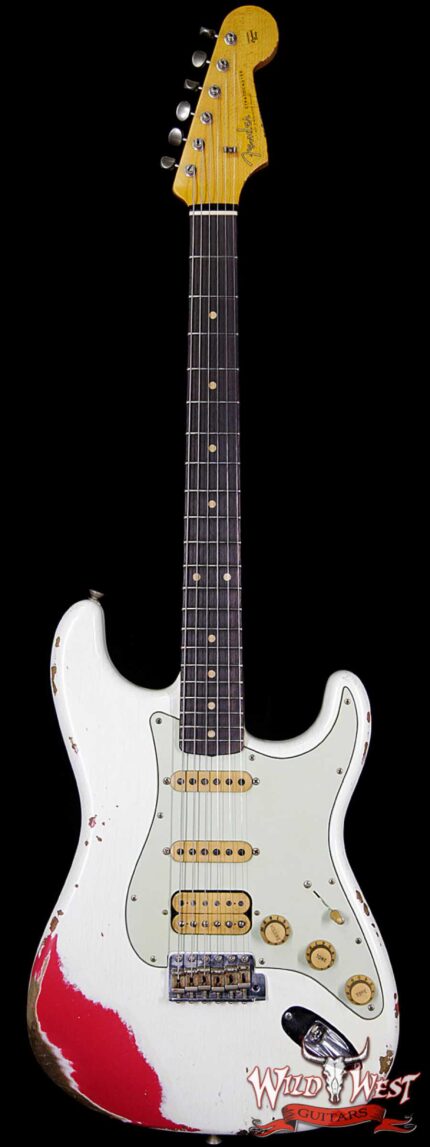 Fender Custom Shop White Lightning 2.0 HSS Stratocaster Heavy Relic Rosewood 21 Frets Torino Red