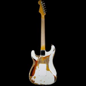 Fender Custom Shop White Lightning Floyd Rose HSS Stratocaster Heavy Relic Maple Neck 21 Frets 3 Tone Sunburst - Image 5