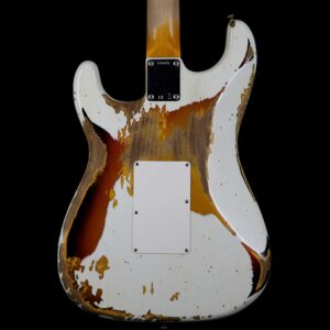 Fender Custom Shop White Lightning Floyd Rose HSS Stratocaster Heavy Relic Maple Neck 21 Frets 3 Tone Sunburst - Image 6