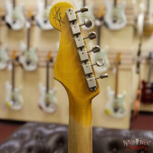 Fender Custom Shop White Lightning Floyd Rose HSS Stratocaster Heavy Relic Maple Neck 21 Frets 3 Tone Sunburst - Image 9