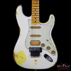 Fender Custom Shop White Lightning FR Stratocaster 21 Frets Heavy Relic OWT Over Graffiti Yellow - Image 3