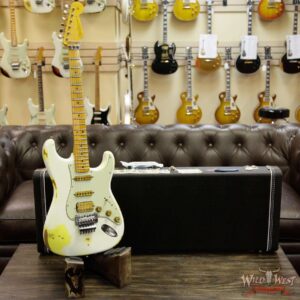 Fender Custom Shop White Lightning FR Stratocaster 21 Frets Heavy Relic OWT Over Graffiti Yellow - Image 12
