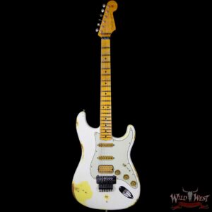 Fender Custom Shop White Lightning FR Stratocaster 21 Frets Heavy Relic OWT Over Graffiti Yellow - Image 5