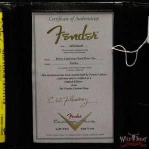 Fender Custom Shop Wild West Exclusive White Lightning Floyd Rose HSS Stratocaster Heavy Relic Maple Neck 21 Frets Black - Image 15
