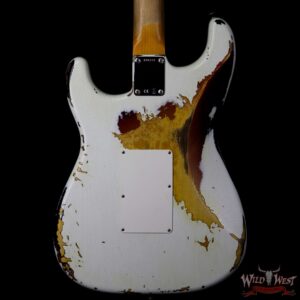 Fender Custom Shop White Lightning Stratocaster Floyd Rose HSS Rosewood Fingerboard 3 Tone Sunburst - Image 6