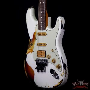 Fender Custom Shop White Lightning Stratocaster Floyd Rose HSS Rosewood Fingerboard 3 Tone Sunburst - Image 2