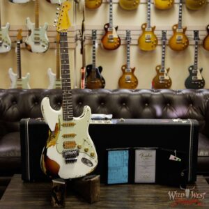 Fender Custom Shop White Lightning Stratocaster Floyd Rose HSS Rosewood Fingerboard 3 Tone Sunburst - Image 11