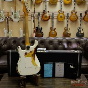 Fender Custom Shop White Lightning Stratocaster Floyd Rose HSS Rosewood Fingerboard 3 Tone Sunburst - Image 13