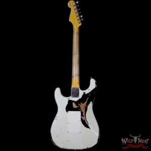 Fender Custom Shop White Lightning FR HSS Stratocaster Heavy Relic Rosewood 21 Frets OWT over Black - Image 6