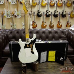 Fender Custom Shop White Lightning FR HSS Stratocaster Heavy Relic Rosewood 21 Frets OWT over Black - Image 14