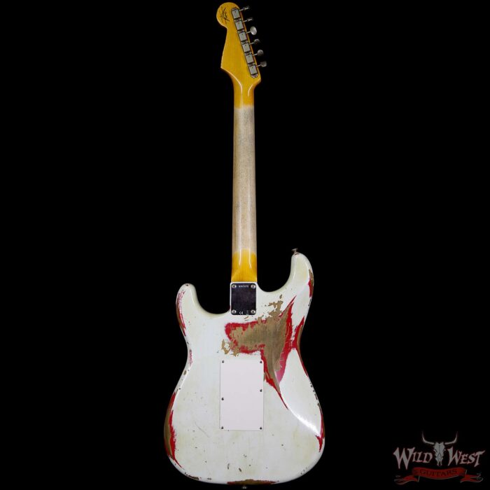 Fender Custom Shop White Lightning Floyd Stratocaster Heavy Relic Rosewood Board 21 Frets Torino Red - Image 6