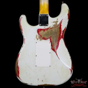 Fender Custom Shop White Lightning Floyd Stratocaster Heavy Relic Rosewood Board 21 Frets Torino Red - Image 7