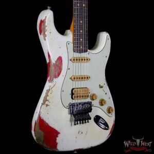 Fender Custom Shop White Lightning Floyd Stratocaster Heavy Relic Rosewood Board 21 Frets Torino Red - Image 4