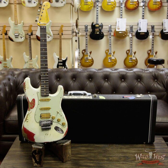 Fender Custom Shop White Lightning Floyd Stratocaster Heavy Relic Rosewood Board 21 Frets Torino Red - Image 12