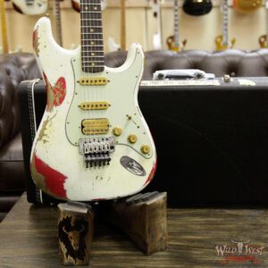 Fender Custom Shop White Lightning Floyd Stratocaster Heavy Relic Rosewood Board 21 Frets Torino Red - Image 13
