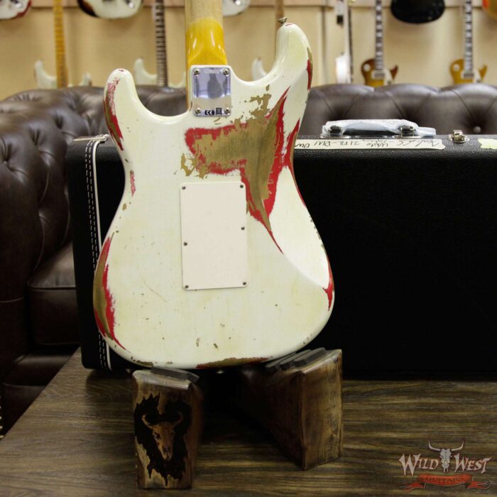 Fender Custom Shop White Lightning Floyd Stratocaster Heavy Relic Rosewood Board 21 Frets Torino Red - Image 15