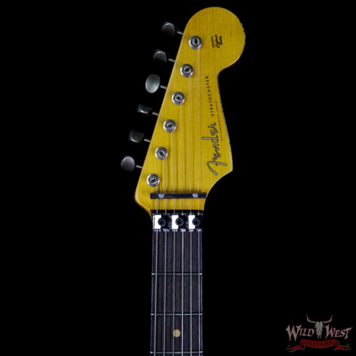 Fender Custom Shop White Lightning Floyd Stratocaster Heavy Relic Rosewood Board 21 Frets Torino Red - Image 8