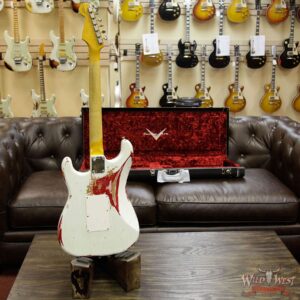 Fender Custom Shop White Lightning HSS Floyd Rose Stratocaster Heavy Relic 22 Frets Torino Red - Image 14