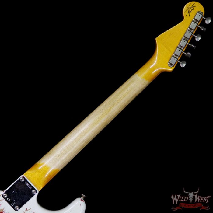 Fender Custom Shop White Lightning HSS Floyd Rose Stratocaster Heavy Relic 22 Frets Torino Red - Image 11