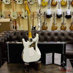 Fender Custom Shop White Lightning Floyd Rose 21 HSS Stratocaster Heavy Relic Olympic White / Black - Image 14