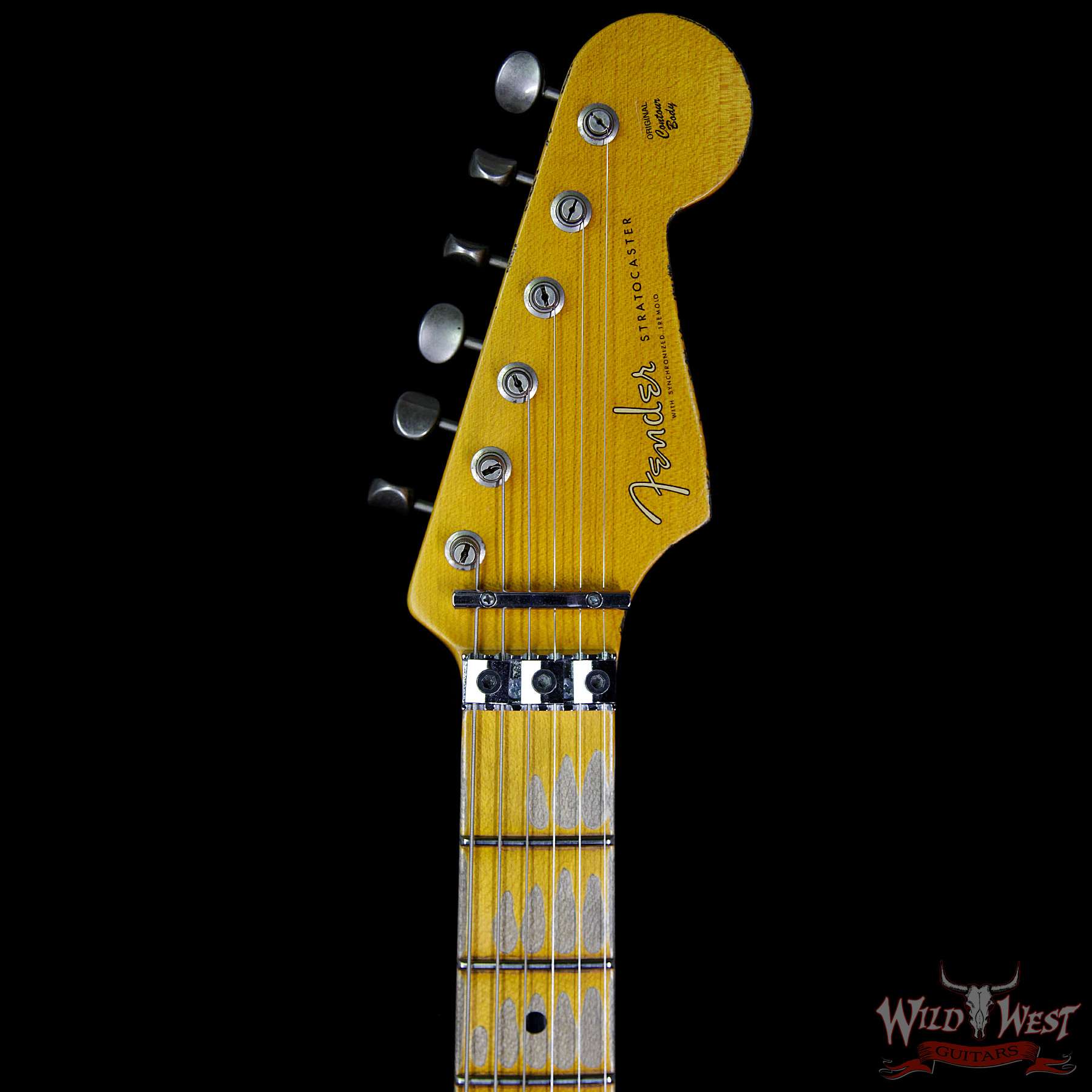 fendercs-whitelightningfr21-mn-strat-owt-blk-r90170-hf__wwg.jpg Fender Custom Shop White Lightning Floyd Rose 21 HSS Stratocaster Heavy Relic Olympic White / Black - Image 8