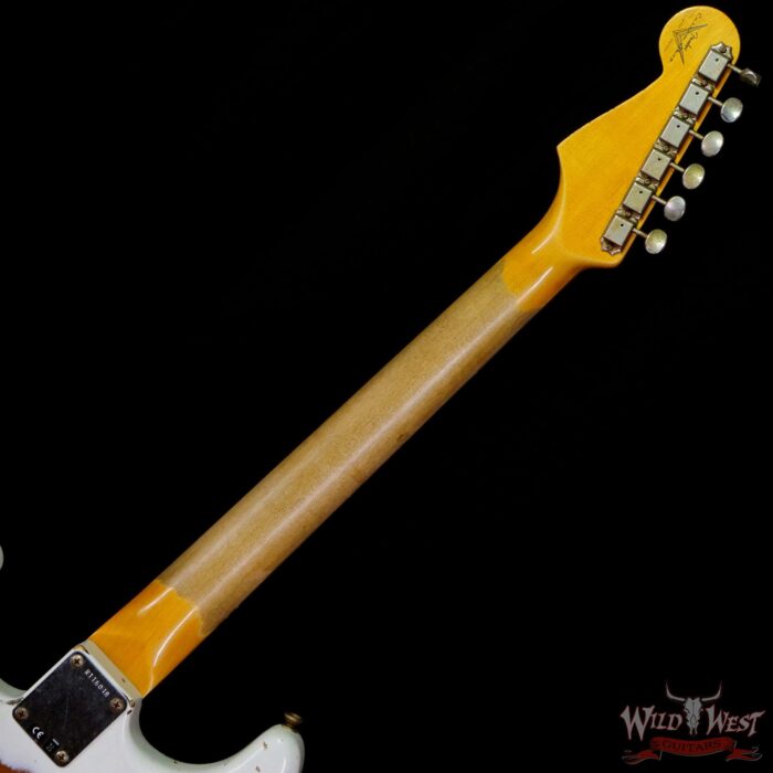 Fender Custom Shop Wild West White Lightning Stratocaster HSS Floyd Rose Rosewood Board 22 Frets Heavy Relic 3 Tone Sunburst - Image 5